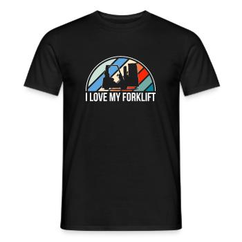 J’adore mon chariot élévateur Chemise Cadeau Chariot élévateur - T-shirt homme - noir - Devant - AI Model Male 178 light (178cm)