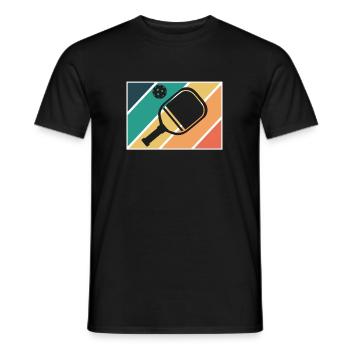 Vintage Retro Pickleball Shirt Geschenk - Männer T-Shirt - Schwarz - Vorne - AI Model Male 178 light (178cm)