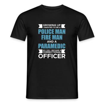 Correctional Officer Saying Shirt Gift - Men's T-Shirt - black - Front - AI Model Male 178 light (178cm)