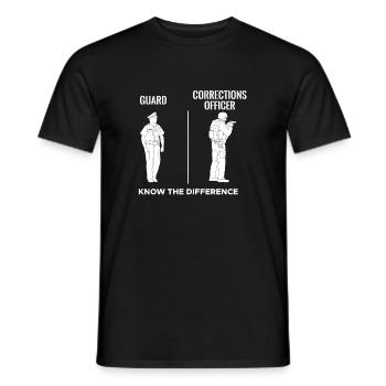 Garde VS Chemise d’agent correctionnel - T-shirt homme - noir - Devant - AI Model Male 178 light (178cm)