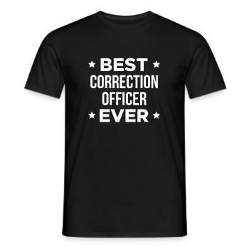 Best Correctional Officer Ever Shirt Gift - Men's T-Shirt - black - Front - AI Model Male 178 light (178cm)