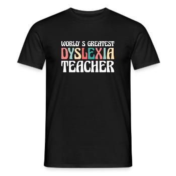 Le plus grand enseignant de dyslexie au monde - T-shirt homme - noir - Devant - AI Model Male 178 light (178cm)