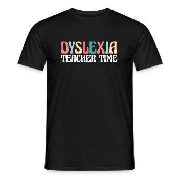 Dyslexie Teacher Time Shirt Cadeau - T-shirt homme - noir - Devant - AI Model Male 178 light (178cm)
