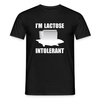 In lactose intolerant shirt - Men's T-Shirt - black - Front - AI Model Male 178 light (178cm)