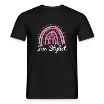 Pour Styliste Chien Coiffeur Chemise Cadeau - T-shirt homme - noir - Devant - AI Model Male 178 light (178cm)