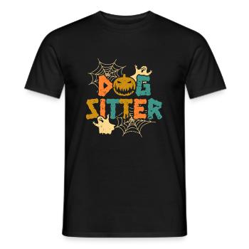 Dog Sitter Halloween Geschenk Shirt - Männer T-Shirt - Schwarz - Vorne - AI Model Male 178 light (178cm)