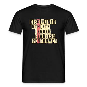Cheer Shirt disant cadeau de pom-pom girl - T-shirt homme - noir - Devant - AI Model Male 178 light (178cm)
