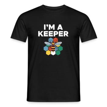 Im A Keeper Bee Shirt Cadeau - T-shirt homme - noir - Devant - AI Model Male 178 light (178cm)
