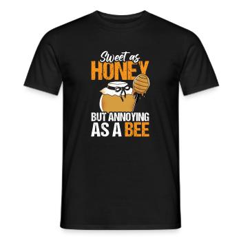 Sweet As Honey But Annoying As A Bee - Men's T-Shirt - black - Front - AI Model Male 178 light (178cm)