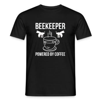 Beekeeper Powered By Coffee - Männer T-Shirt - Schwarz - Vorne - AI Model Male 178 light (178cm)
