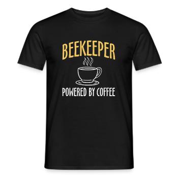 Beekeeper Powered By Coffee - Männer T-Shirt - Schwarz - Vorne - AI Model Male 178 light (178cm)