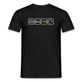 Manger Dormir Abeille Répéter Chemise d’apiculteur Cadeau - T-shirt homme - noir - Devant - AI Model Male 178 light (178cm)
