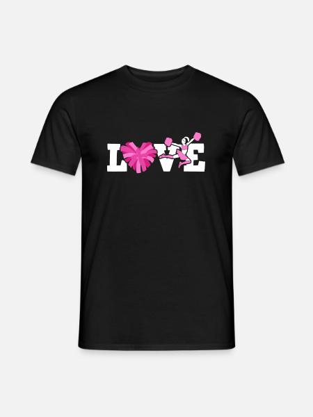 Love Cheerleading Shirt Cheerleaders - Men's T-Shirt - black