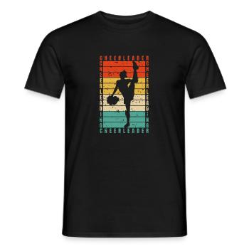 Vintage Retro Cheerleader - Männer T-Shirt - Schwarz - Vorne - AI Model Male 178 light (178cm)