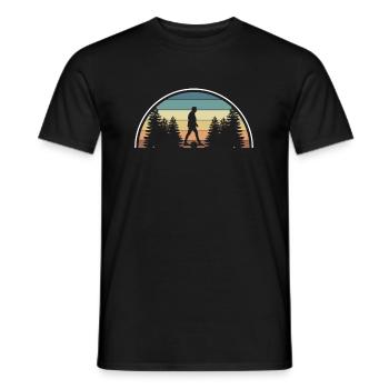 Vintage Retro Onewheel Shirt Gift - Men's T-Shirt - black - Front - AI Model Male 178 light (178cm)