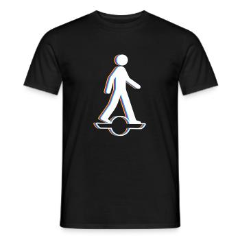 Strichmännchen Onewheel Shirt Geschenk - Männer T-Shirt - Schwarz - Vorne - AI Model Male 178 light (178cm)