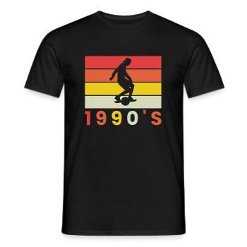 Chemise rétro onewheel vintage des années 1990 - T-shirt homme - noir - Devant - AI Model Male 178 light (178cm)