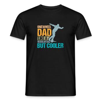 Un père à une roue comme un père ordinaire mais plus cool - T-shirt homme - noir - Devant - AI Model Male 178 light (178cm)