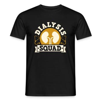 Dialysis Squad Shirt Gift - Men's T-Shirt - black - Front - AI Model Male 178 light (178cm)