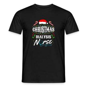 Christmas Dialysis Nurse Shirt Gift - Men's T-Shirt - black - Front - AI Model Male 178 light (178cm)
