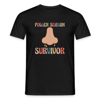 Cadeau de chemise de survivant de saison du pollen - T-shirt homme - noir - Devant - AI Model Male 178 light (178cm)