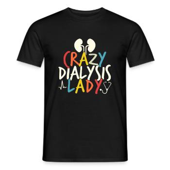 Cadeau de chemise Crazy Dialysis Lady - T-shirt homme - noir - Devant - AI Model Male 178 light (178cm)