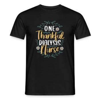Une infirmière en dialyse reconnaissante - T-shirt homme - noir - Devant - AI Model Male 178 light (178cm)