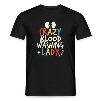 Crazy Blood Washing Lady Dialysis Nurse - T-shirt homme - noir - Devant - AI Model Male 178 light (178cm)