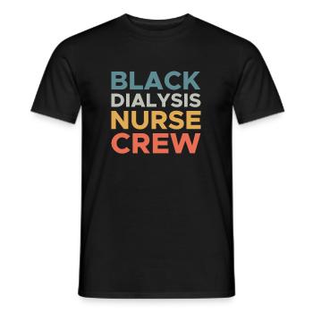 Cadeau de chemise d’équipage d’infirmière de dialyse noire - T-shirt homme - noir - Devant - AI Model Male 178 light (178cm)