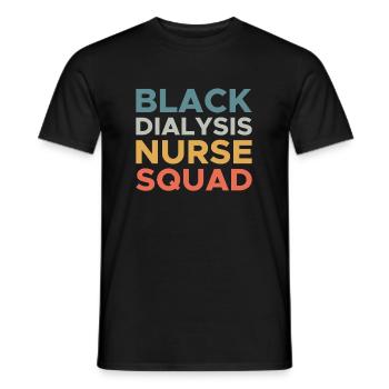 Chemise noire de l’escouade infirmière en dialyse - T-shirt homme - noir - Devant - AI Model Male 178 light (178cm)