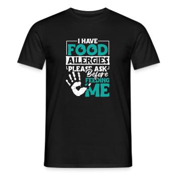 I Have Foot Allergies Shirt Gift - Men's T-Shirt - black - Front - AI Model Male 178 light (178cm)