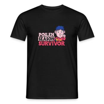 Pollen Season Survivor Shirt Gift - Men's T-Shirt - black - Front - AI Model Male 178 light (178cm)