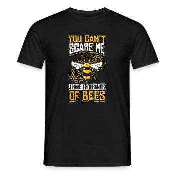 Tu ne peux pas me faire peur J’ai des milliers d’abeilles - T-shirt homme - noir - Devant - AI Model Male 178 light (178cm)
