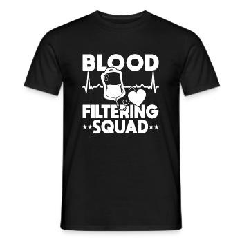 Blood Filtering Squad Shirt Gift - Men's T-Shirt - black - Front - AI Model Male 178 light (178cm)