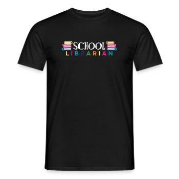 School Librarian Shirt Geschenk - Männer T-Shirt - Schwarz - Vorne - AI Model Male 178 light (178cm)