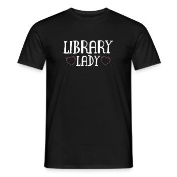 Bibliothèque Lady Shirt Cadeau - T-shirt homme - noir - Devant - AI Model Male 178 light (178cm)