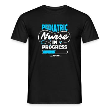 Kinderkrankenschwester Pediatric Nurse Loading - Men's T-Shirt - black - Front - AI Model Male 178 light (178cm)