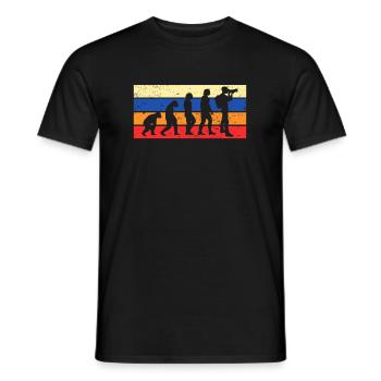 Vintage Retro Evolution Photographer Shirt Gift - Men's T-Shirt - black - Front - AI Model Male 178 light (178cm)