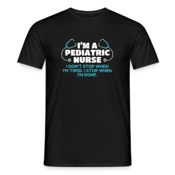 In A Pediatric Nurse Pediatric Nurse Shirt - Men's T-Shirt - black - Front - AI Model Male 178 light (178cm)