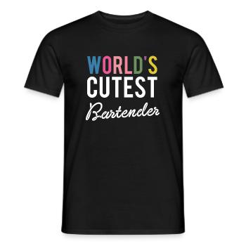 Cadeau de chemise de barman le plus mignon au monde - T-shirt homme - noir - Devant - AI Model Male 178 light (178cm)