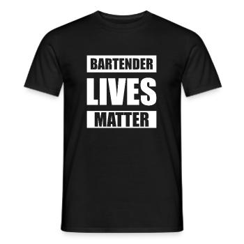Bartender Lives Matter Shirt Gift - Men's T-Shirt - black - Front - AI Model Male 178 light (178cm)