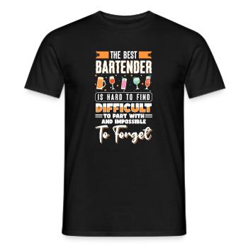 Le meilleur barman cadeau de chemise de barman - T-shirt homme - noir - Devant - AI Model Male 178 light (178cm)