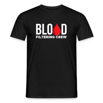 Blood Filtering Crew Shirt Gift - Men's T-Shirt - black - Front - AI Model Male 178 light (178cm)