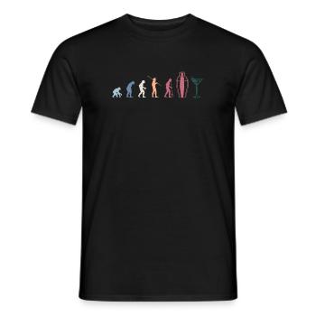 Evolution Bartender Bartender Shirt Cadeau - T-shirt homme - noir - Devant - AI Model Male 178 light (178cm)