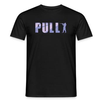 Pull Clay Pigeon Shooting Shirt Gift - Men's T-Shirt - black - Front - AI Model Male 178 light (178cm)