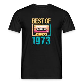 Best Of Cassette 1973 50th Birthday Shirt - T-shirt homme - noir - Devant - AI Model Male 178 light (178cm)