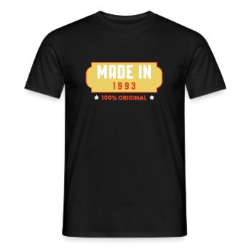 Fabriqué en 1993 30th Birthday Shirt Gift - T-shirt homme - noir - Devant - AI Model Male 178 light (178cm)