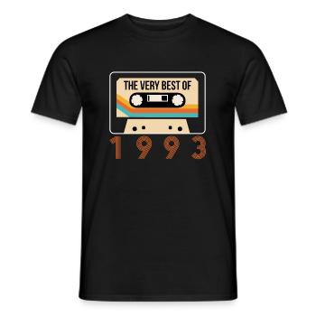 Vintage Retro 1993 30th Birthday Shirt Cassette - T-shirt homme - noir - Devant - AI Model Male 178 light (178cm)