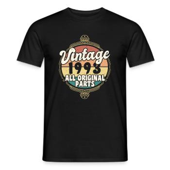 Vintage Rétro 1993 30ème anniversaire - T-shirt homme - noir - Devant - AI Model Male 178 light (178cm)