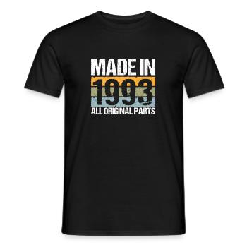 Fabriqué en 1993 30th Birthday Shirt Gift - T-shirt homme - noir - Devant - AI Model Male 178 light (178cm)